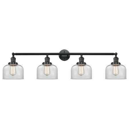 Innovations Lighting 4 Light Vintage Dimmable Led Adjustable Bathroom Fixture 215-BK-S-G72-LED